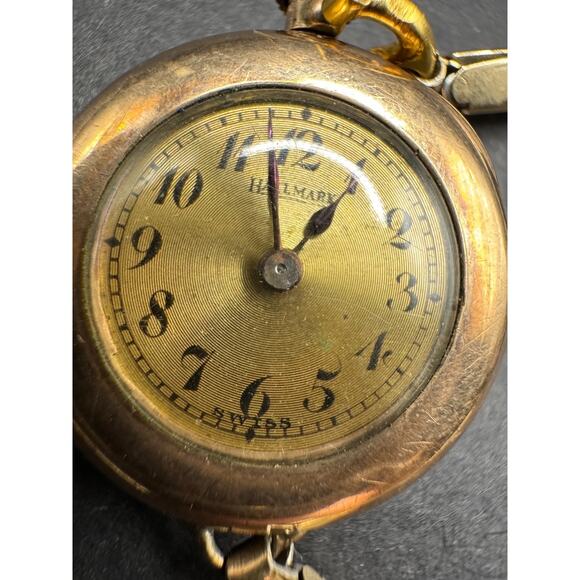 Vintage Hallmark Swiss 1/20 10KT GF Top 15Jewels Art Deco Bracelet Watch 23.5mm main image 13